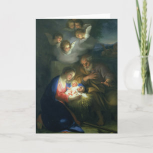 Cartes Pour Fêtes Annuelles Scène de nativité