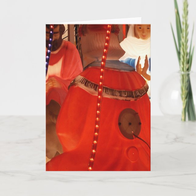 Cartes Pour Fêtes Annuelles Scène de nativité avec le sens de l'ironie (Devant)