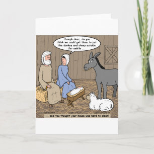 Cartes Pour Fêtes Annuelles Scène de nativité de danger de Manger