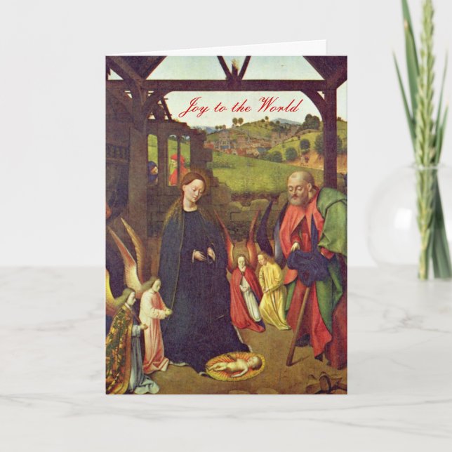 Cartes Pour Fêtes Annuelles Scène de nativité par Petrus Christus (Devant)