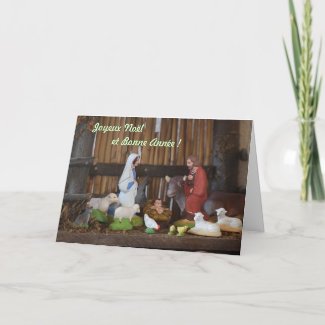 Cartes Pour Fêtes Annuelles Scène de Nativity (Devant)