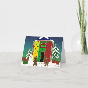 Cartes Pour Fêtes Annuelles Scène de neige de Noël