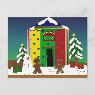 Cartes Pour Fêtes Annuelles Scène de neige de Noël
