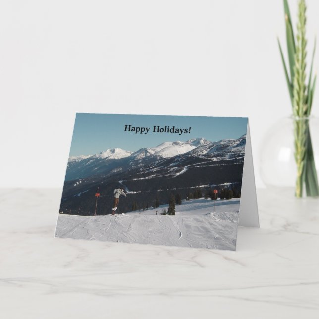 Cartes Pour Fêtes Annuelles Scène de neige des Fêtes (Devant)