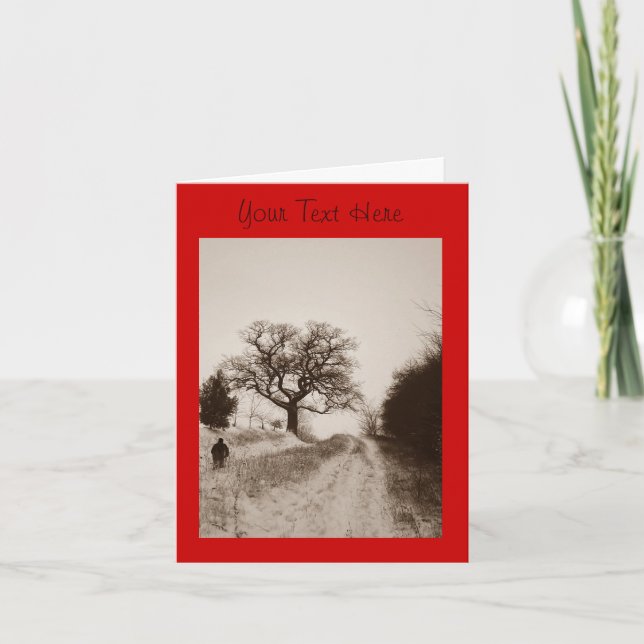 Cartes Pour Fêtes Annuelles scène de neige en hiver art photographique (Devant)