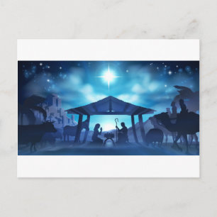 Cartes Pour Fêtes Annuelles Scène de Noël de la Nativité