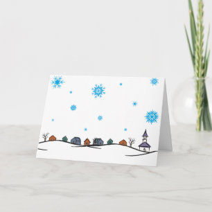 Cartes Pour Fêtes Annuelles Scène de Noël de l'église
