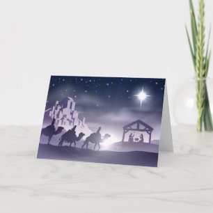 Cartes Pour Fêtes Annuelles Scène de Noël de Nativité