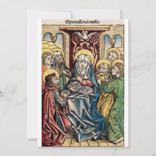 Cartes Pour Fêtes Annuelles scène de Pentecôte après le dimanche de Pâques