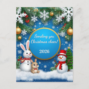 Cartes Pour Fêtes Annuelles Scène de vacances de Noël festive