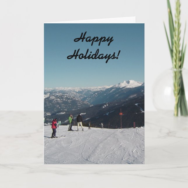 Cartes Pour Fêtes Annuelles Scène de Whistler Mountain (Devant)