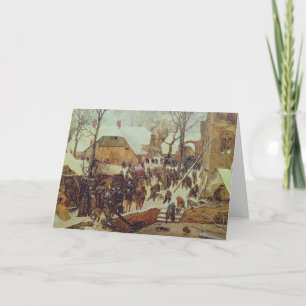 Cartes Pour Fêtes Annuelles Scène d'hiver, 16ème siècle