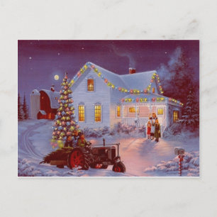 Cartes Pour Fêtes Annuelles Scène familiale de Noël