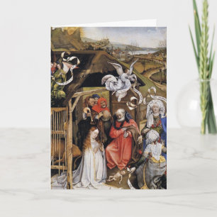 Cartes Pour Fêtes Annuelles Scène flamande de nativité de la Renaissance