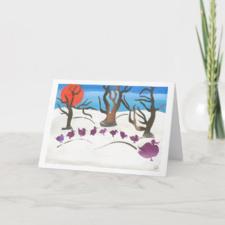 Cartes Pour Fêtes Annuelles Scène hivernale de faire place à la canalisation