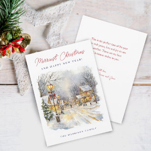 Cartes Pour Fêtes Annuelles Scène hivernale festive Noël le plus joyeux