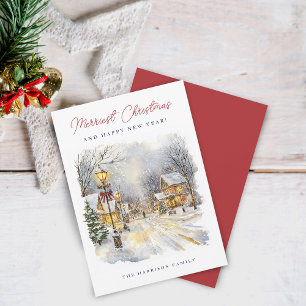 Cartes Pour Fêtes Annuelles Scène hivernale festive Noël le plus joyeux