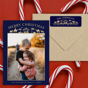 Cartes Pour Fêtes Annuelles Scène Nativité Bébé Jésus Christ