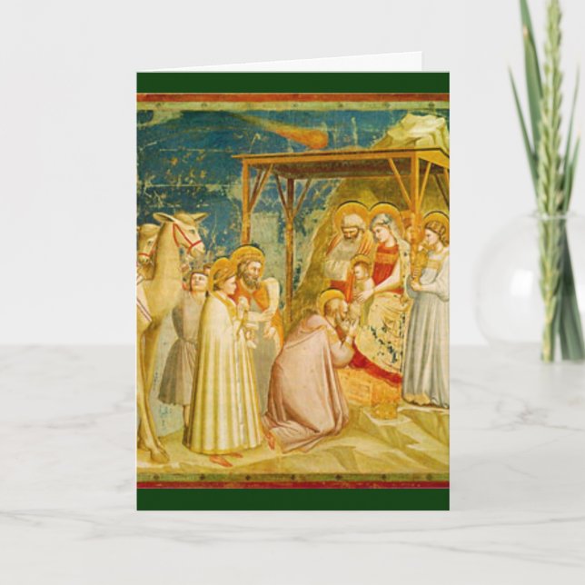 Cartes Pour Fêtes Annuelles Scène religieuse de l'agent de Noël (Devant)
