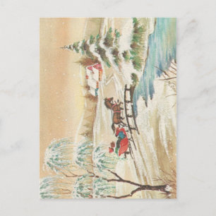 Cartes Pour Fêtes Annuelles Scène Vintage Christmas Sleigh Ride