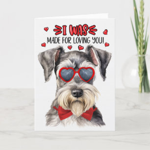 Cartes Pour Fêtes Annuelles Schnauzer Chien fait pour vous aimer Valentine