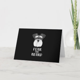 Cartes Pour Fêtes Annuelles schnauzer drôle peur barbe cadeau