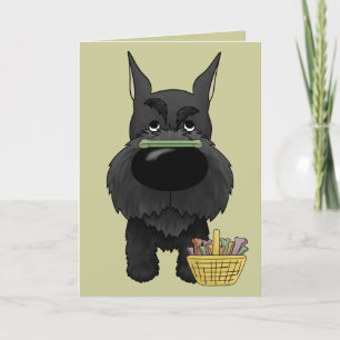 Cartes Pour Fêtes Annuelles Schnauzer - Easter Bone Hunt, Anyone ?