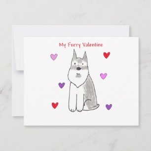 Cartes Pour Fêtes Annuelles Schnauzer Furry Valentine