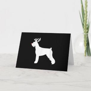 Cartes Pour Fêtes Annuelles schnauzer géant renne chien de noël