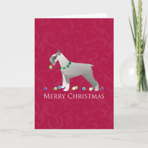 Cartes Pour Fêtes Annuelles Schnauzer Joyeux Noël Design