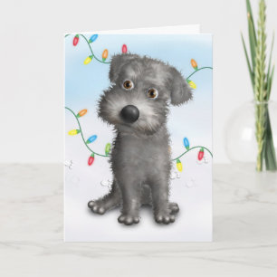 Cartes Pour Fêtes Annuelles Schnoodle (Gray) Christmas