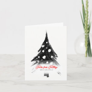 Cartes Pour Fêtes Annuelles Schwarz weiß, minimal, moderne Weihnachtskarten