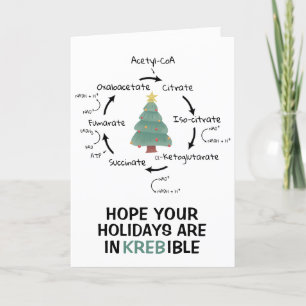 Cartes Pour Fêtes Annuelles Science Biologie Cycle Kreb's Cycle de Noël Enseig
