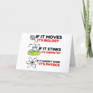 Cartes Pour Fêtes Annuelles Science BIOLOGY CHEMISTRY PHYSICS