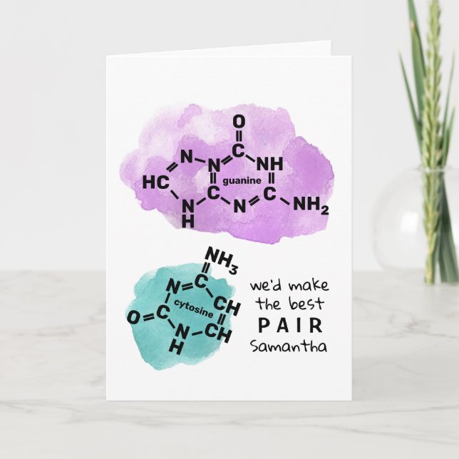 Cartes Pour Fêtes Annuelles Science Valentine Nous ferions le meilleur nom d'A (Devant)