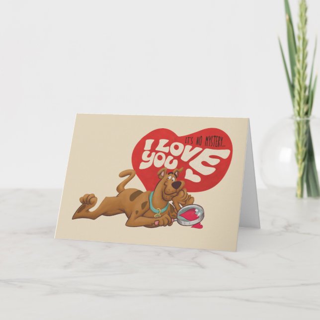 Cartes Pour Fêtes Annuelles Scooby-Doo - Ce n'est pas un mystère... Je t'aime (Devant)