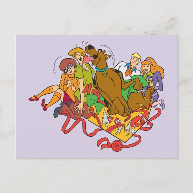 Cartes Pour Fêtes Annuelles Scooby-Doo et Noël Gang (Devant)
