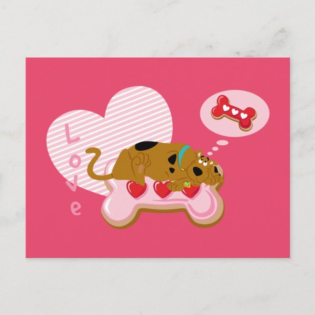 Cartes Pour Fêtes Annuelles Scooby-Doo - Heart Decorated Scooby Snacks (Devant)