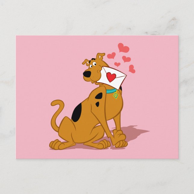 Cartes Pour Fêtes Annuelles Scooby-Doo - Holding Valentine Envelope (Devant)