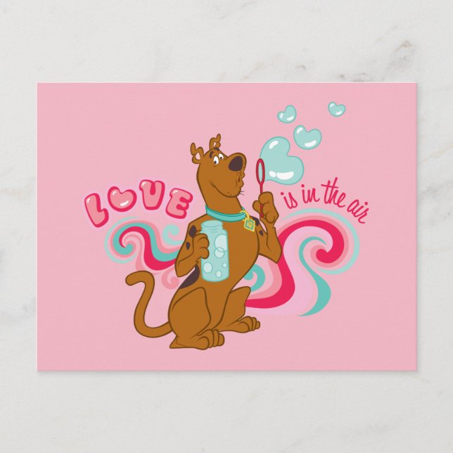 Cartes Pour Fêtes Annuelles Scooby-Doo - L'Amour Est Dans L'Air (Devant)
