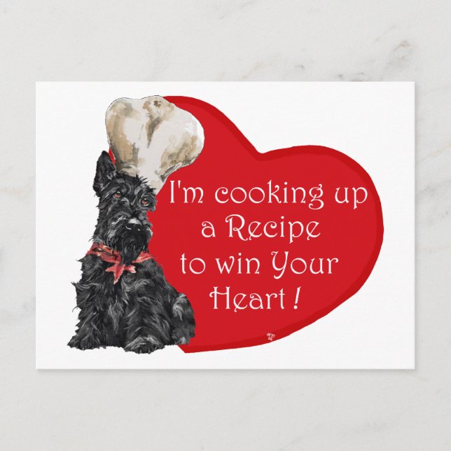 Cartes Pour Fêtes Annuelles Scottie Chef  Valentine (Devant)