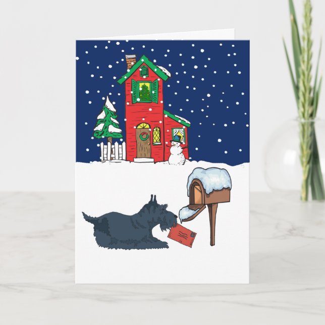 Cartes Pour Fêtes Annuelles Scottie Christmas Mail (Devant)