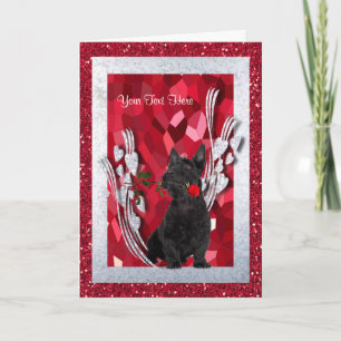 Cartes Pour Fêtes Annuelles Scottie Puppy Personnaliser It Valentine Greeting 