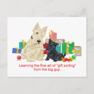 Cartes Pour Fêtes Annuelles Scottie roux et vacances de Noël