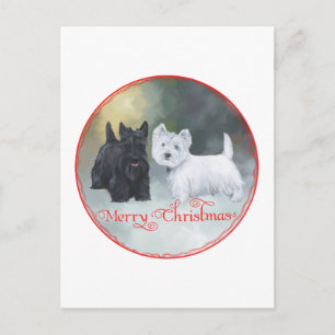 Cartes Pour Fêtes Annuelles Scottie Westie Christmas