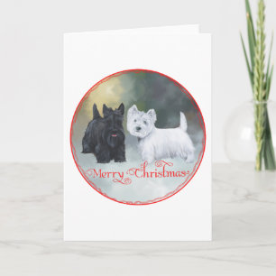 Cartes Pour Fêtes Annuelles Scottie Westie Christmas