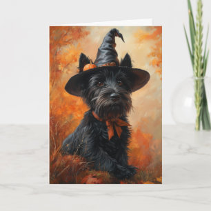 Cartes Pour Fêtes Annuelles Scottie Witch Halloween