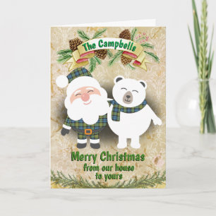 Cartes Pour Fêtes Annuelles Scottish Campbell Family Tartan Plaid Christmas