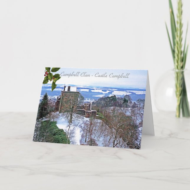 Cartes Pour Fêtes Annuelles Scottish Castle Campbell & Clan Christmas Card (Devant)