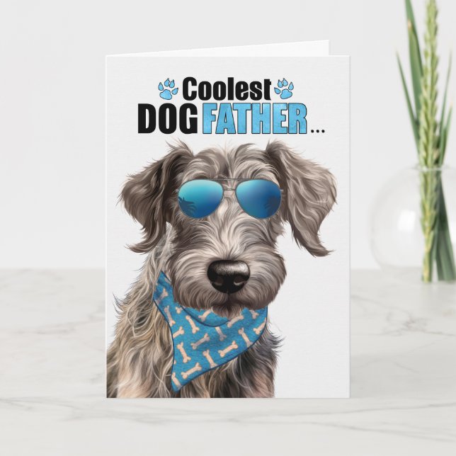 Cartes Pour Fêtes Annuelles Scottish Deerhound Coolest Papa Jamais Fête des pè (Devant)